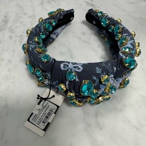 Lele Sadoughi x loveshack fancy blue noir